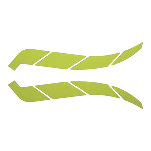 Full brim hi-vis reflective stickers for helmets sticker sheet as they appear before application.