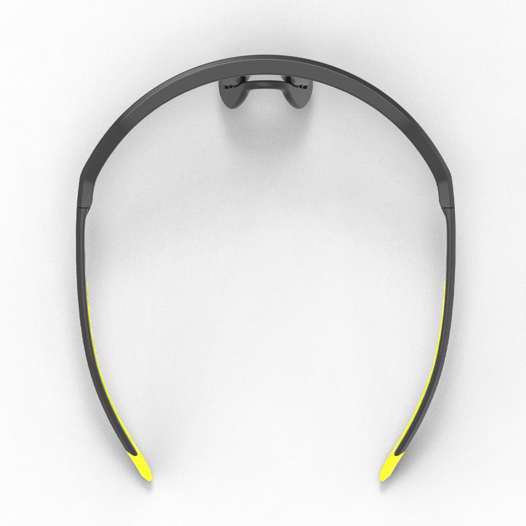 Shockwave safety glasses from the top-down.