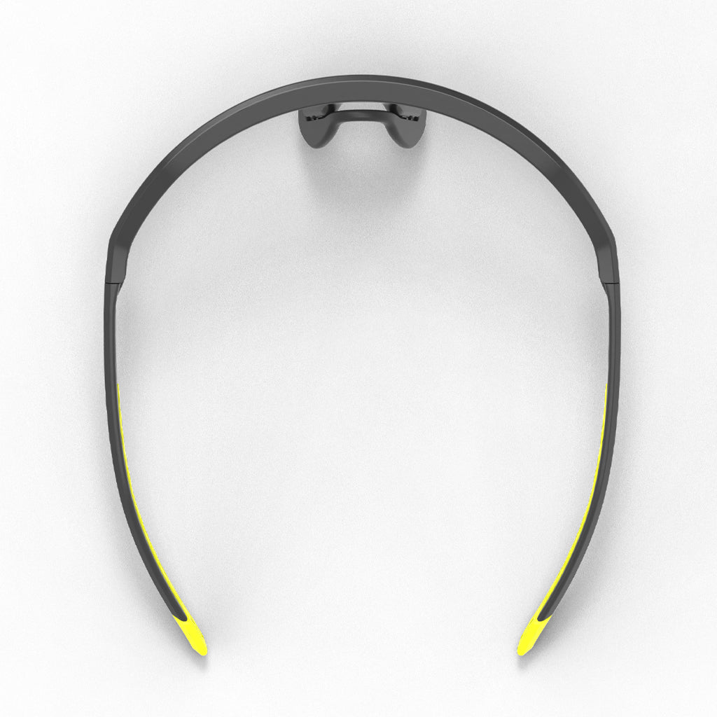 Shockwave safety glasses from the top-down.