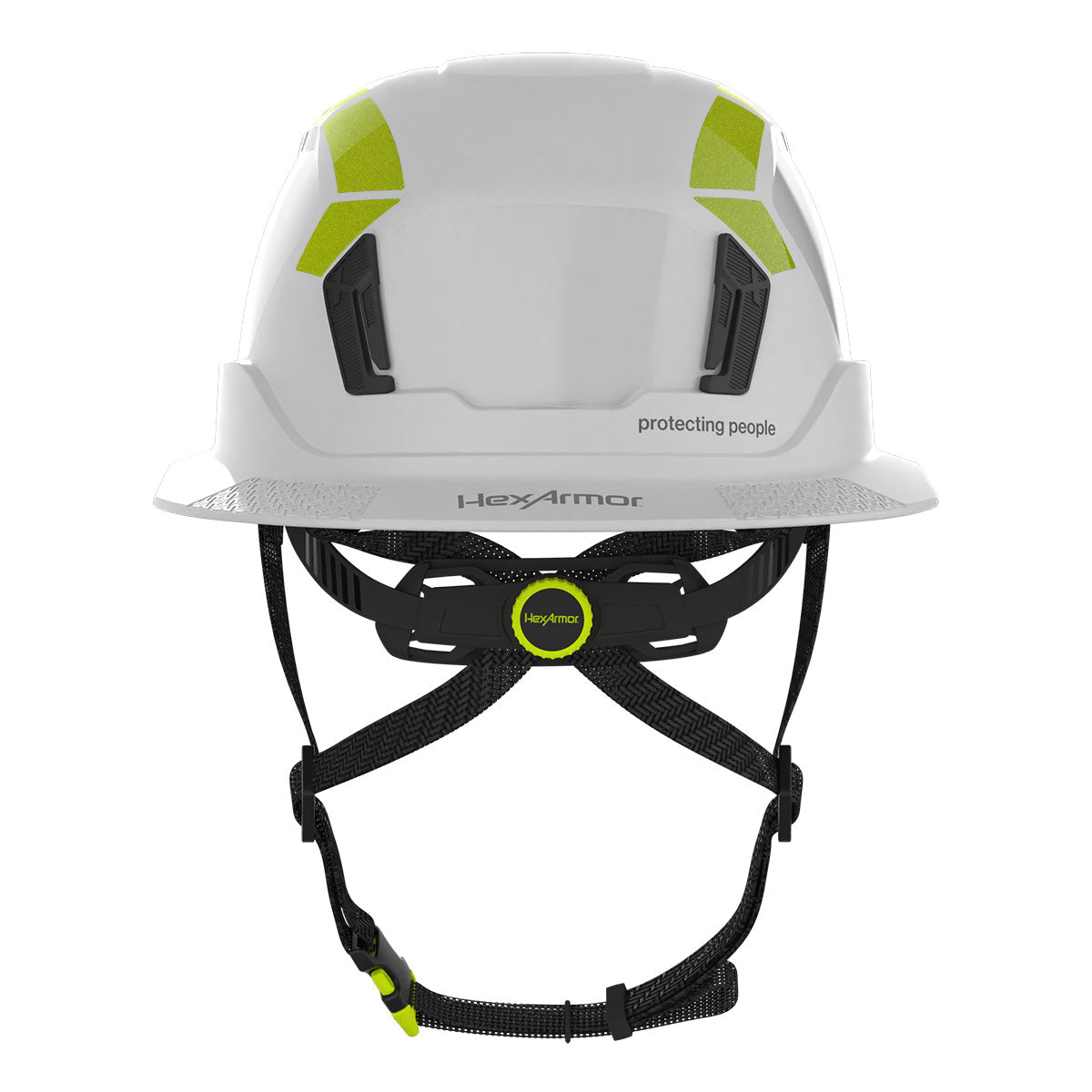 Type 2 hi-vis reflective stickers rear view on helmet.
