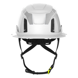 Type 2 full brim silver reflective stickers front view on helmet.