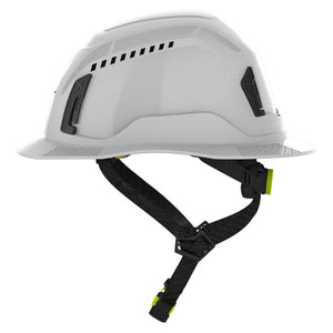 Type 2 full brim silver reflective stickers side view on helmet.