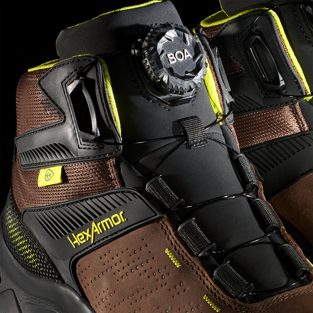 Xbase BOA® brown boot | composite toe safety boot | SafetyGloves