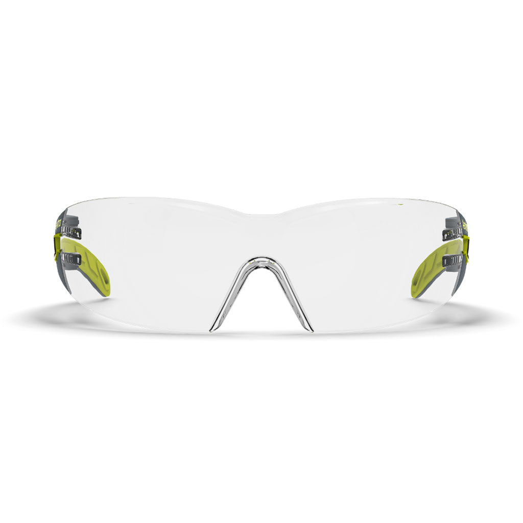 MX200 scratch-resistant safety glasses as shown from the front.