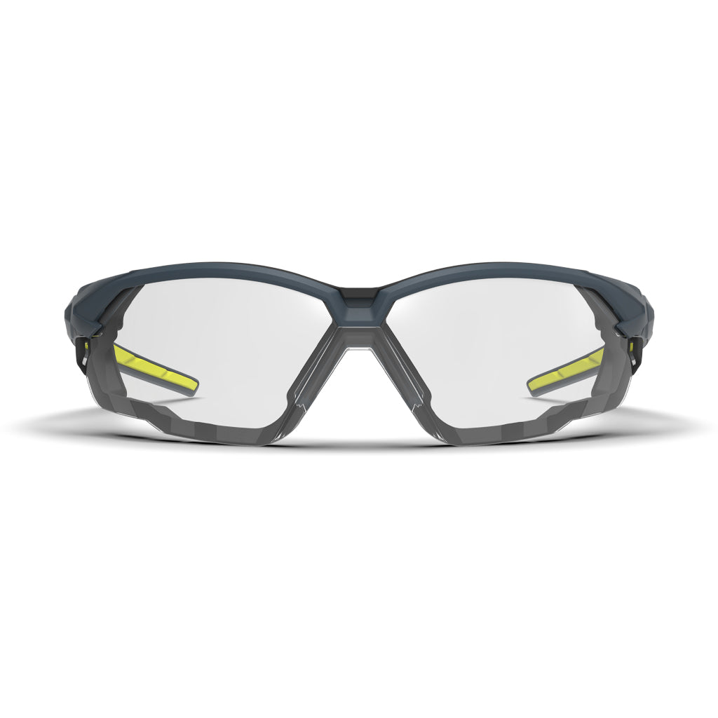 NX1G scratch-resistant gasketed safety glasses as shown from the front.