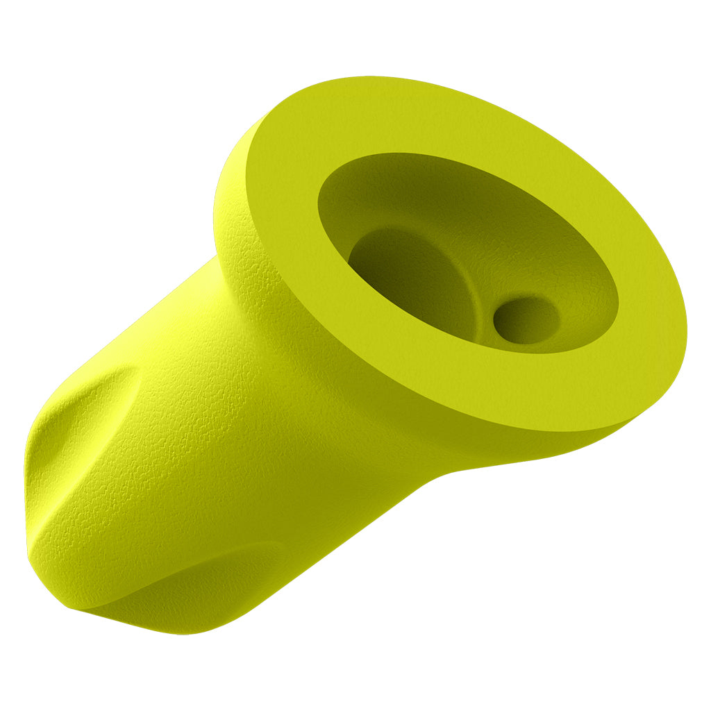 safeComm® disposable earplugs bottom angle view