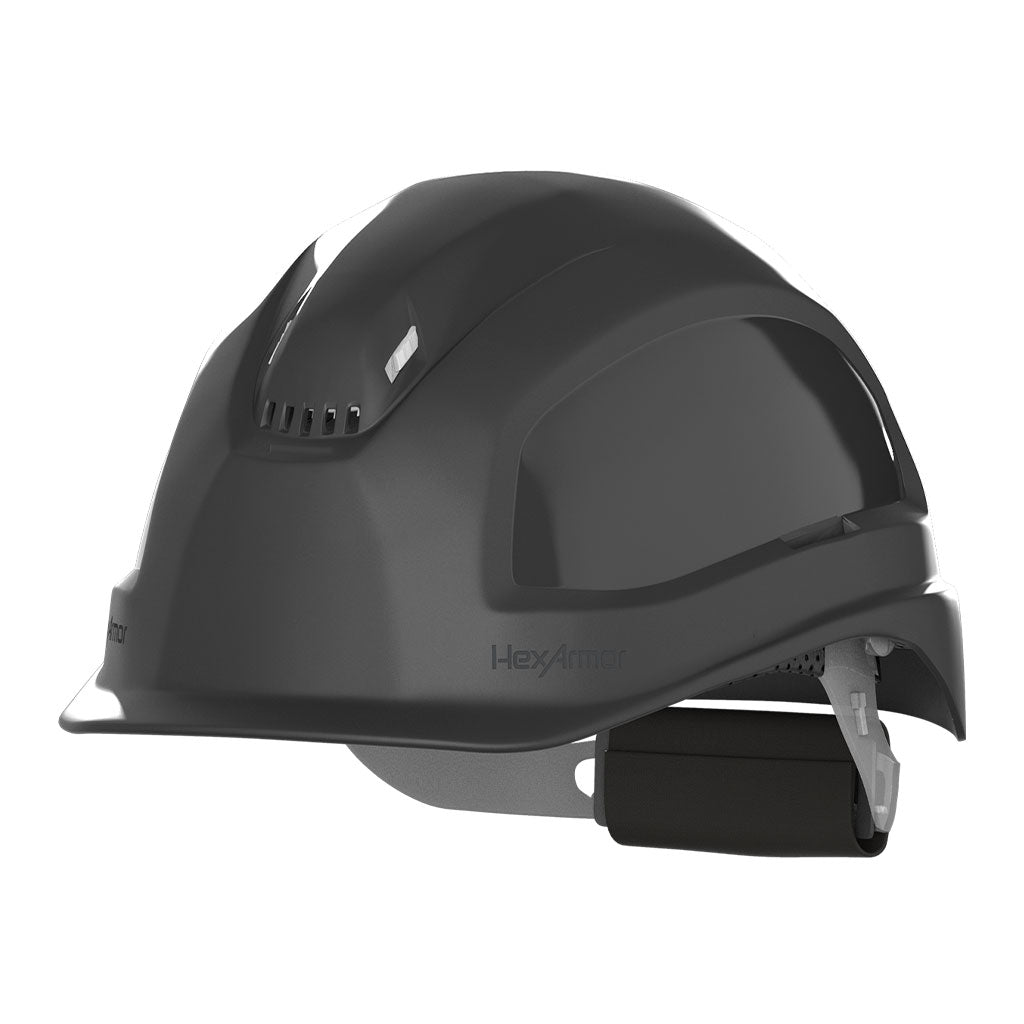 Ceros XP250 black vented safety helmet.
