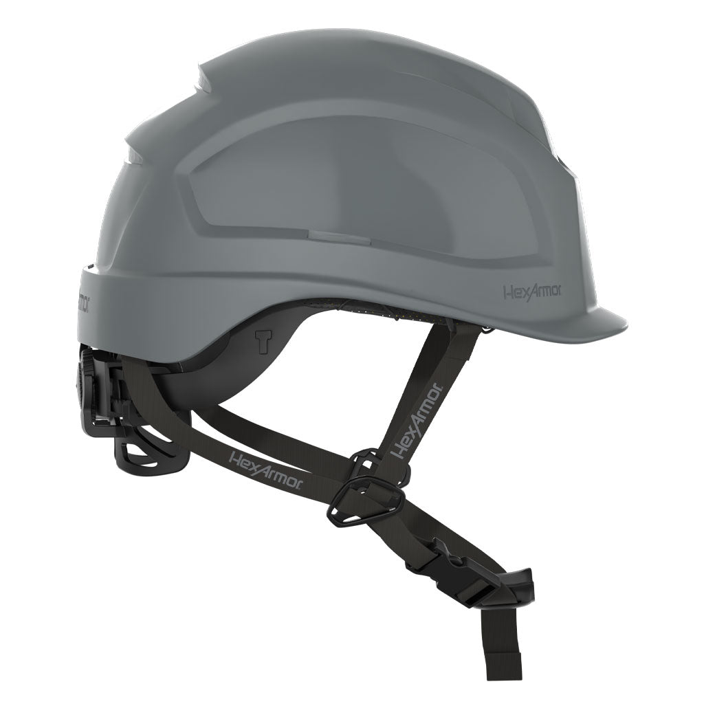 Ceros XP450AE with Mips grey class E safety helmet as shown from the side.