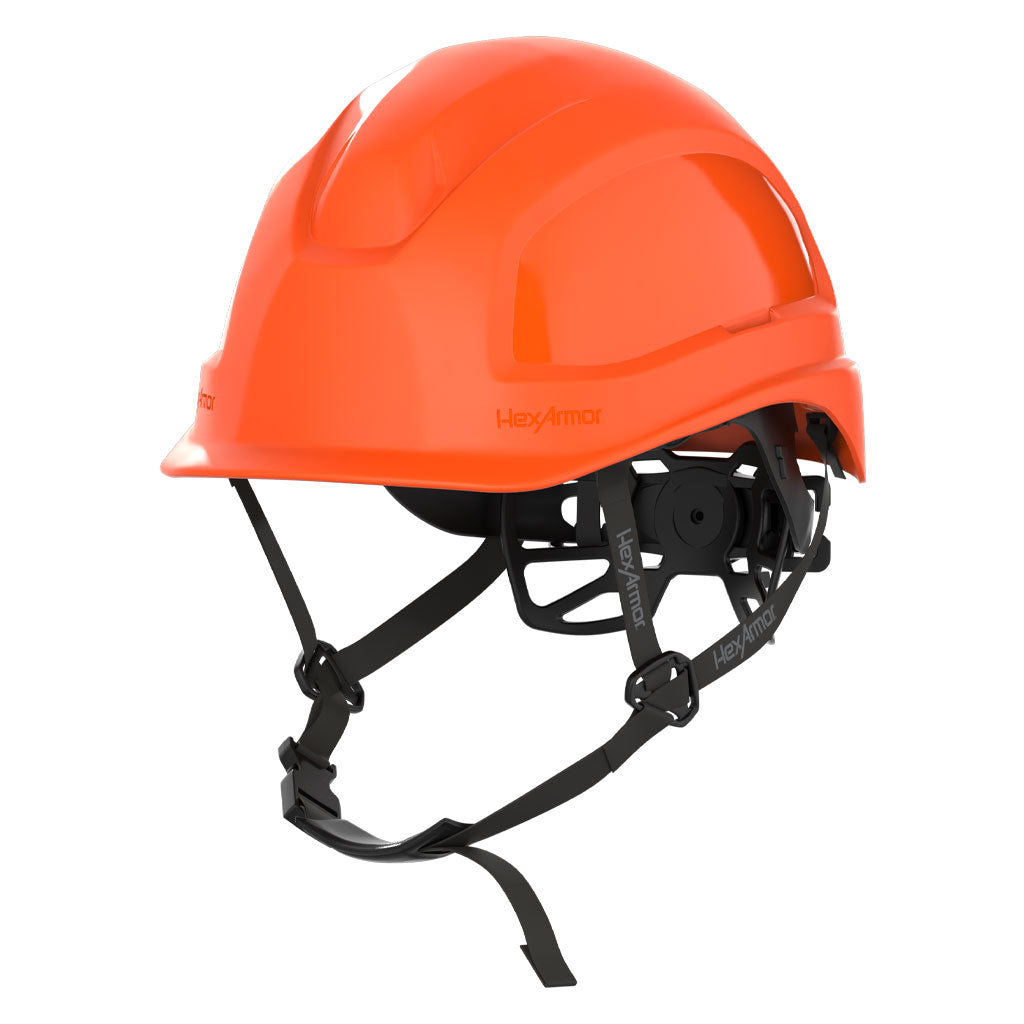 Ceros XP450AE with Mips Hi-vis orange class E safety helmet with chin strap.