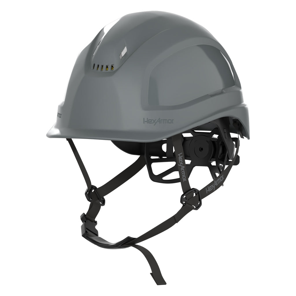 Ceros XP450A with Mips grey vented safety helmet with chin strap.