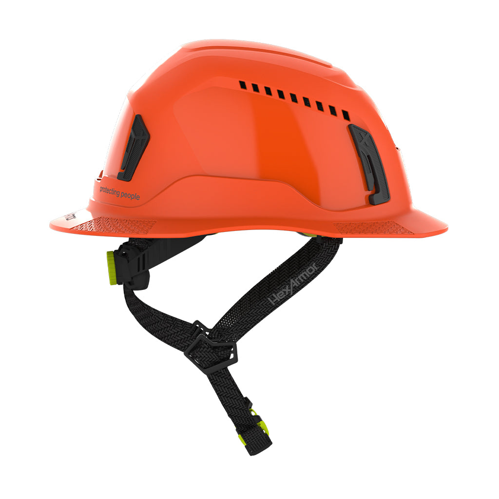Ceros XT400 with Mips safety system in hi-vis orange sideview image