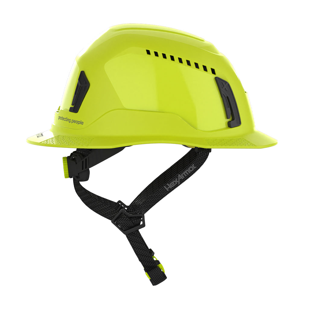 Ceros XT400 with Mips safety system in hi-vis yellow sideview image