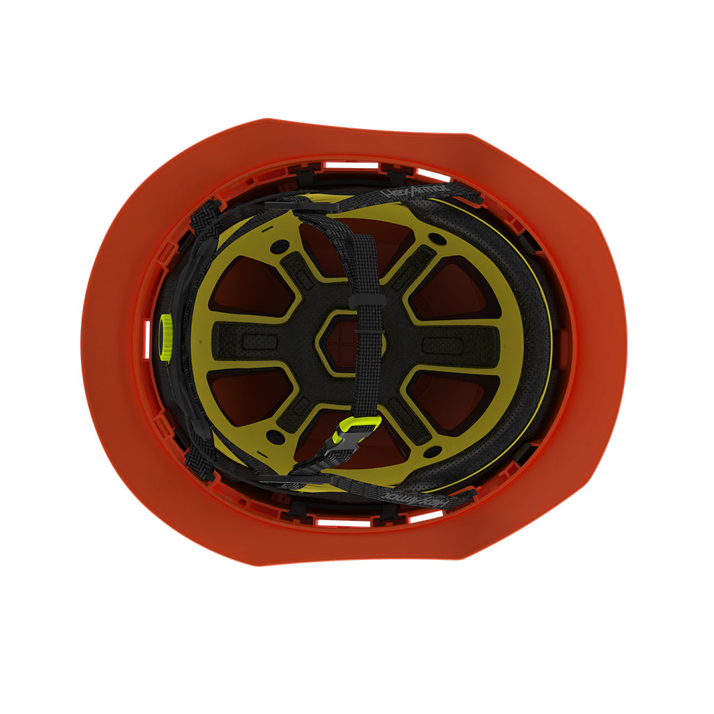 Ceros XT400 with Mips safety system in hi-vis orange suspension image