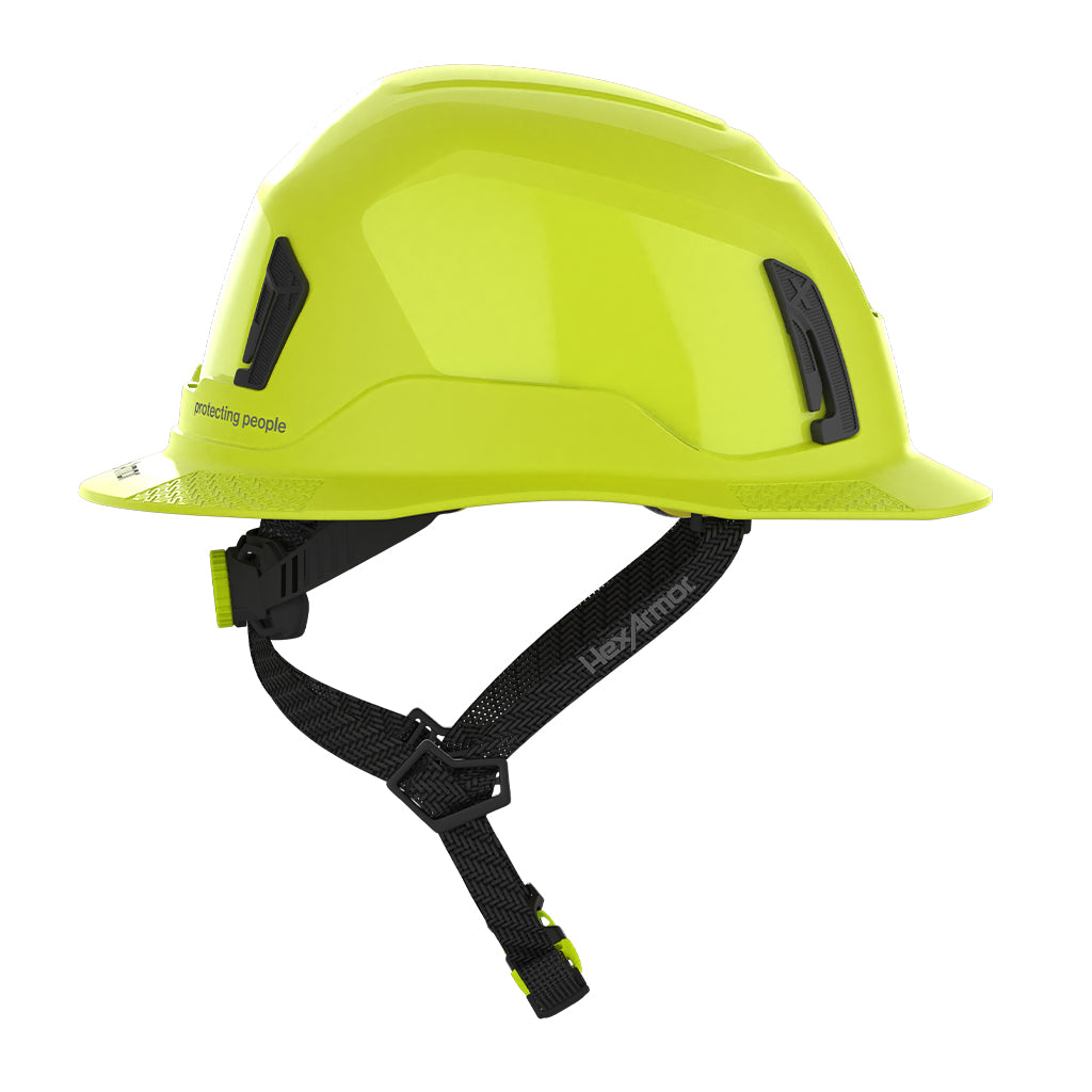 Ceros XT400E with Mips safety system in hi-vis yellow sideview image