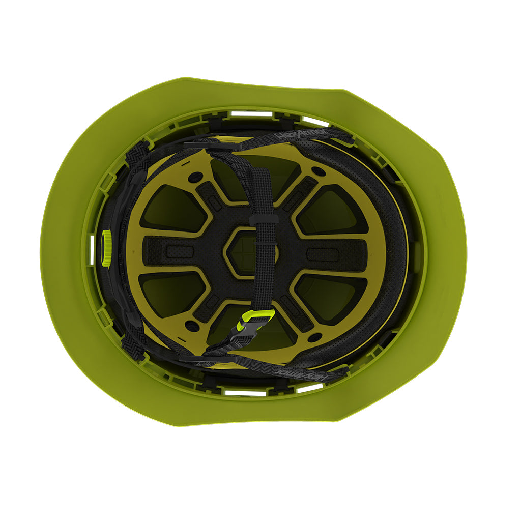 Ceros XT400E with Mips safety system in hi-vis yellow suspension image